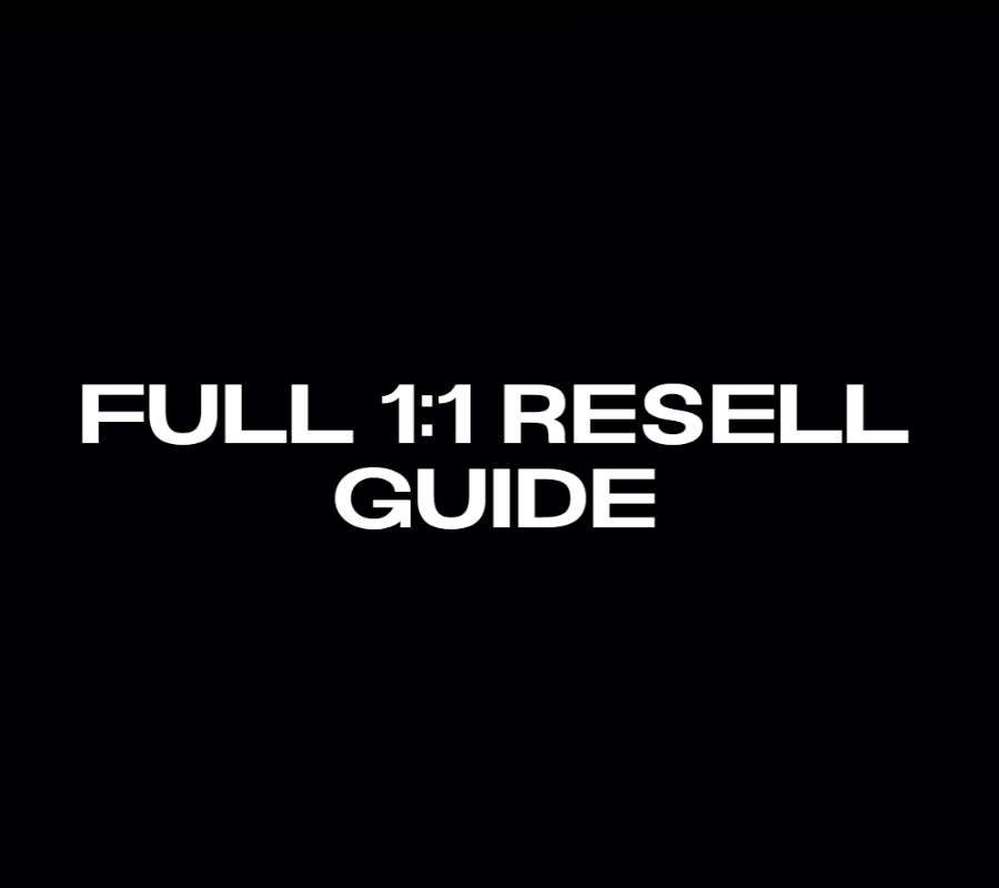 FULL 1:1 reselling guide